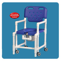 IPU 17" Elite Shower Commode Chair with Pail and Anti-Tippers
