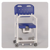 IPU 20" Elite Shower Commode Chair with Pail, Footrest, and Lap Bar