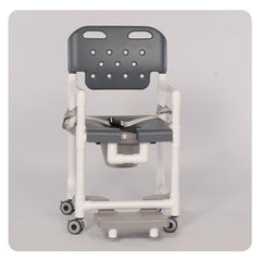 IPU 17" Elite Shower Commode Chair with Pail, Footrest, and Seat Belt