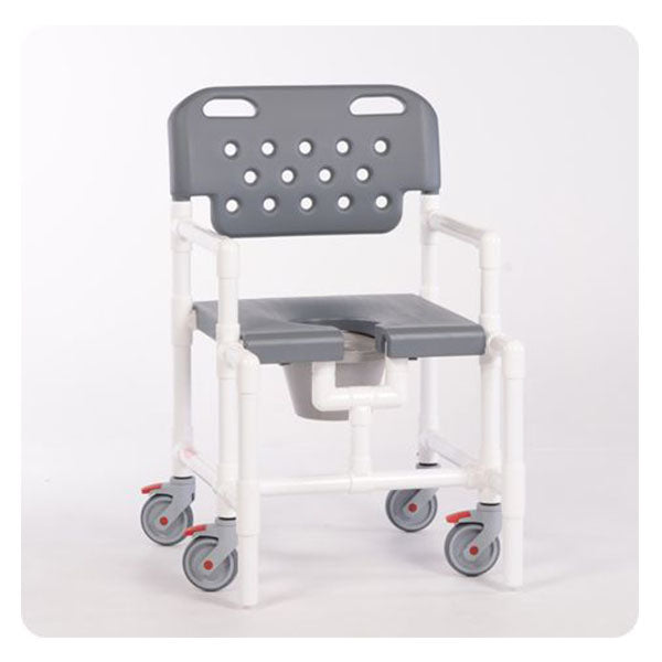 IPU Elite Midsize Shower Commode Chair | 375 lbs Capacity with Antimicrobial Protection