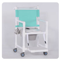 IPU Select Line Shower Commode Chair with Pail, Seat Belt, and Footrest