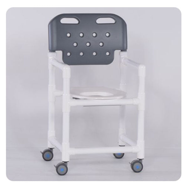 IPU 17" Economy Shower Chair with Ergonomic Backrest for Institutional Hygiene