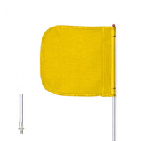Justrite General-Purpose 5' Non-Lighted Warning Whip w/ Quick Disconnect Base 12" Yellow Plain Flag