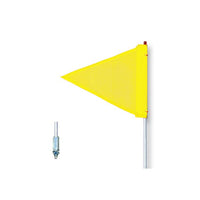 Justrite General-Purpose 5' Non-Lighted Warning Whip w/ Threaded Hex Base Triangular Green Flag