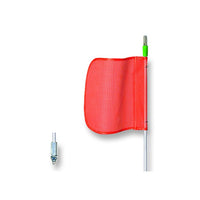 Justrite General-Purpose 5' Lighted Warning Whip w/ Threaded Hex Base 12" Plain Flag