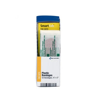 First Aid Only ¾" x 3" SmartCompliance Adhesive Plastic Bandages Refill, 50 Per Box