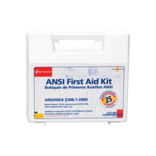 First Aid Only 25-Person 110-Piece Bulk First Aid Kit | ANSI A 2015 Compliant | Durable Plastic Case