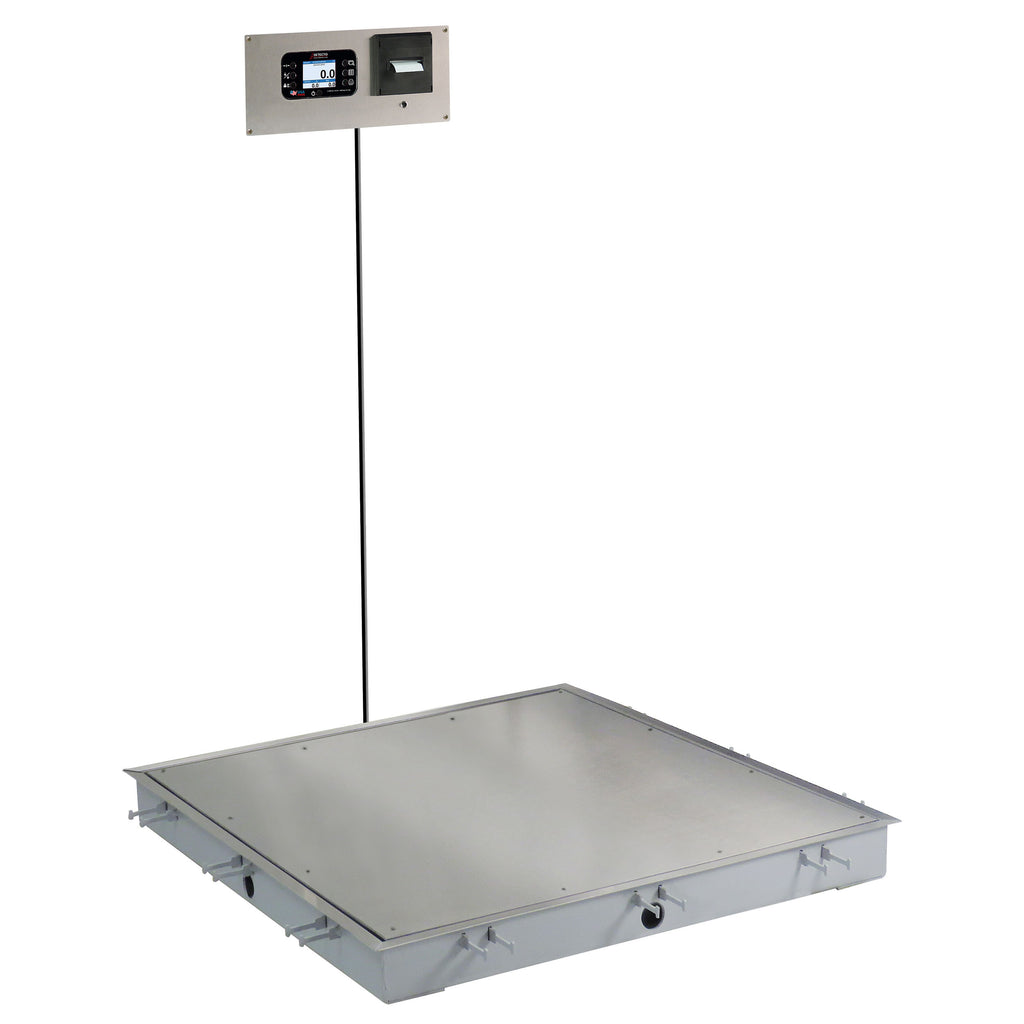 Detecto Solace Series In-Floor Dialysis Scale with Recessed Weight Indicator and Thermal Ticket Printer