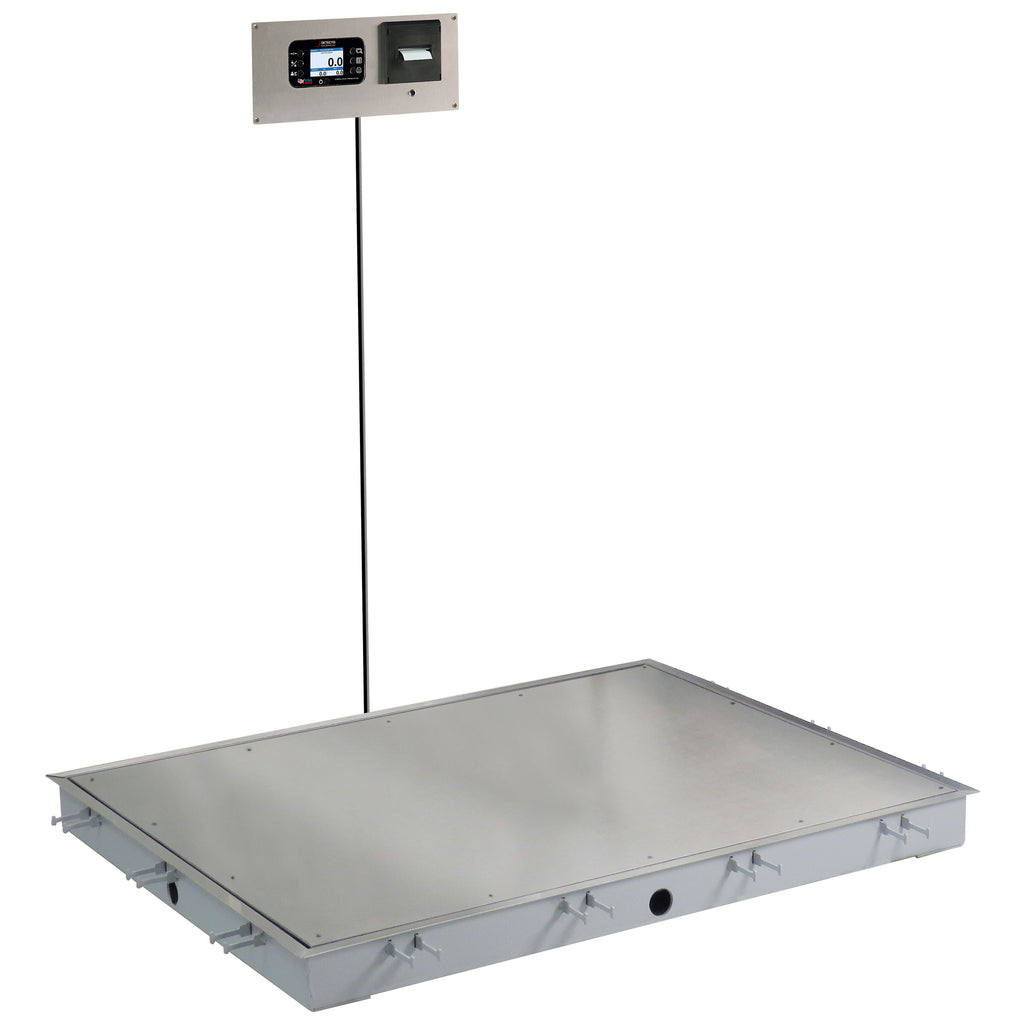 Detecto Solace Series In-Floor Dialysis Scale with Recessed Weight Indicator and Thermal Ticket Printer