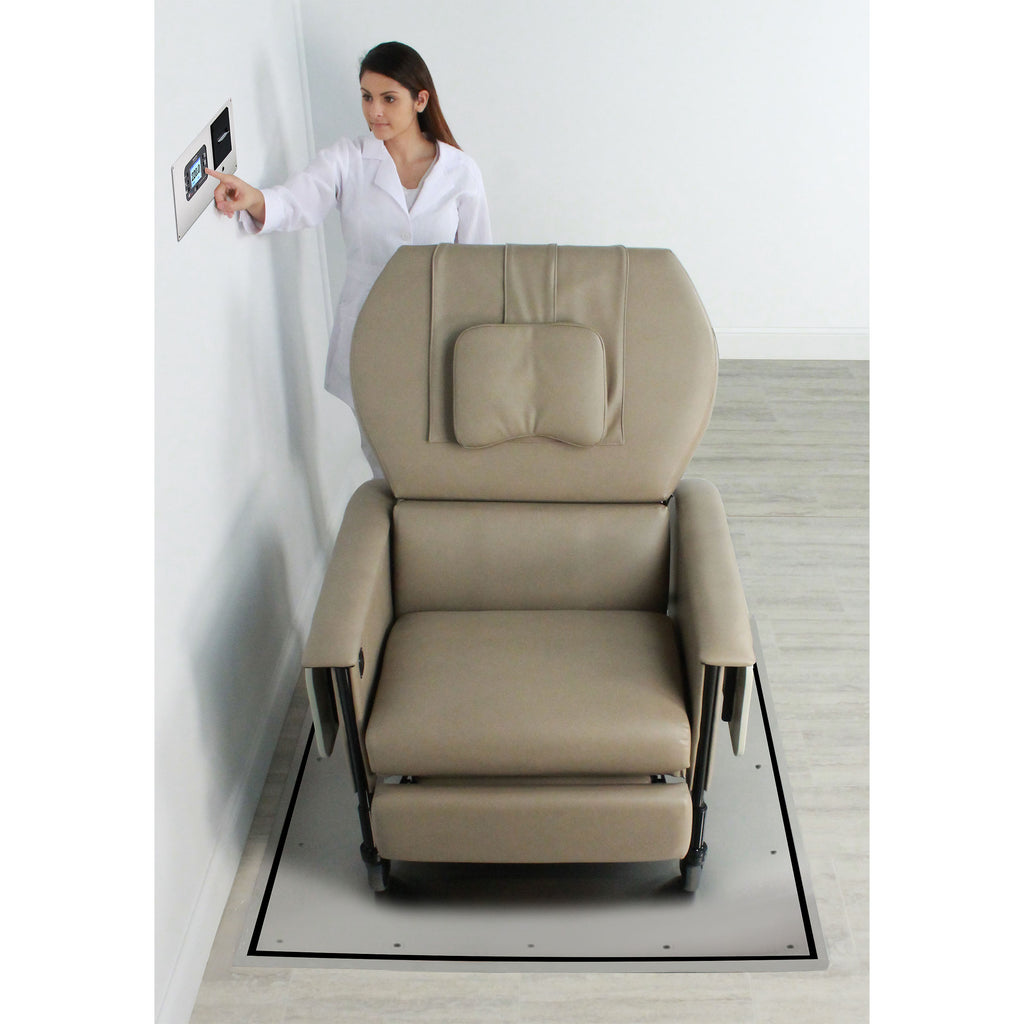 Detecto Solace Series In-Floor Dialysis Scale with Recessed Weight Indicator and Thermal Ticket Printer