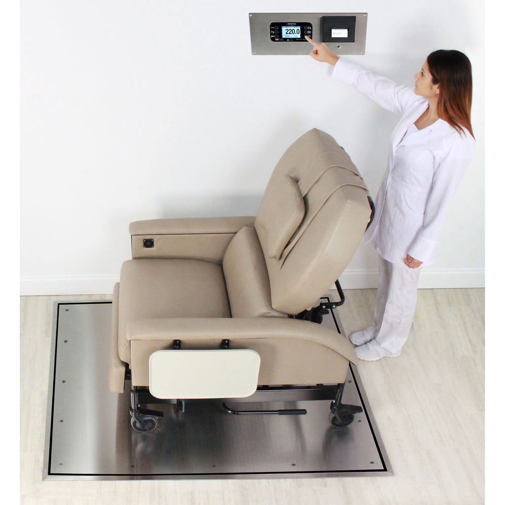 Detecto Solace Series In-Floor Dialysis Scale with Recessed Weight Indicator and Thermal Ticket Printer