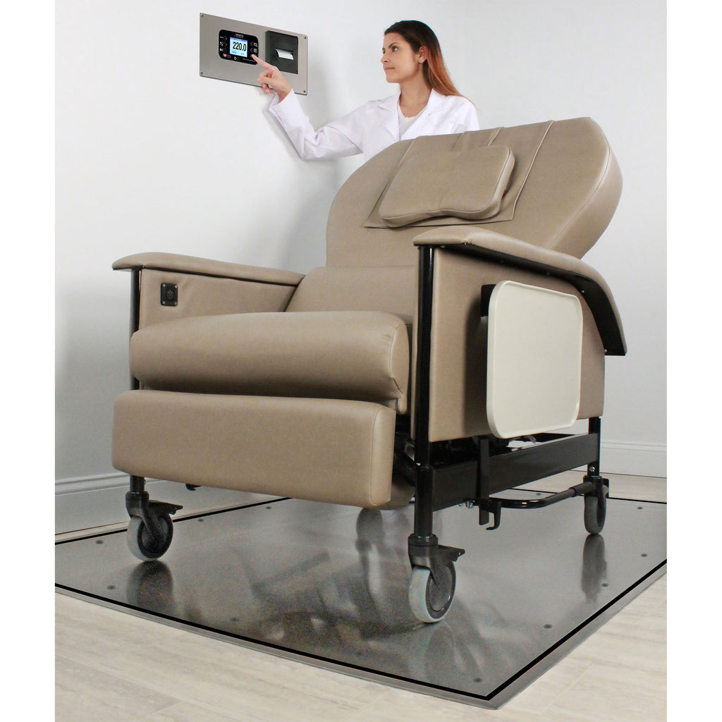 Detecto Solace Series In-Floor Dialysis Scale with Recessed Weight Indicator and Thermal Ticket Printer