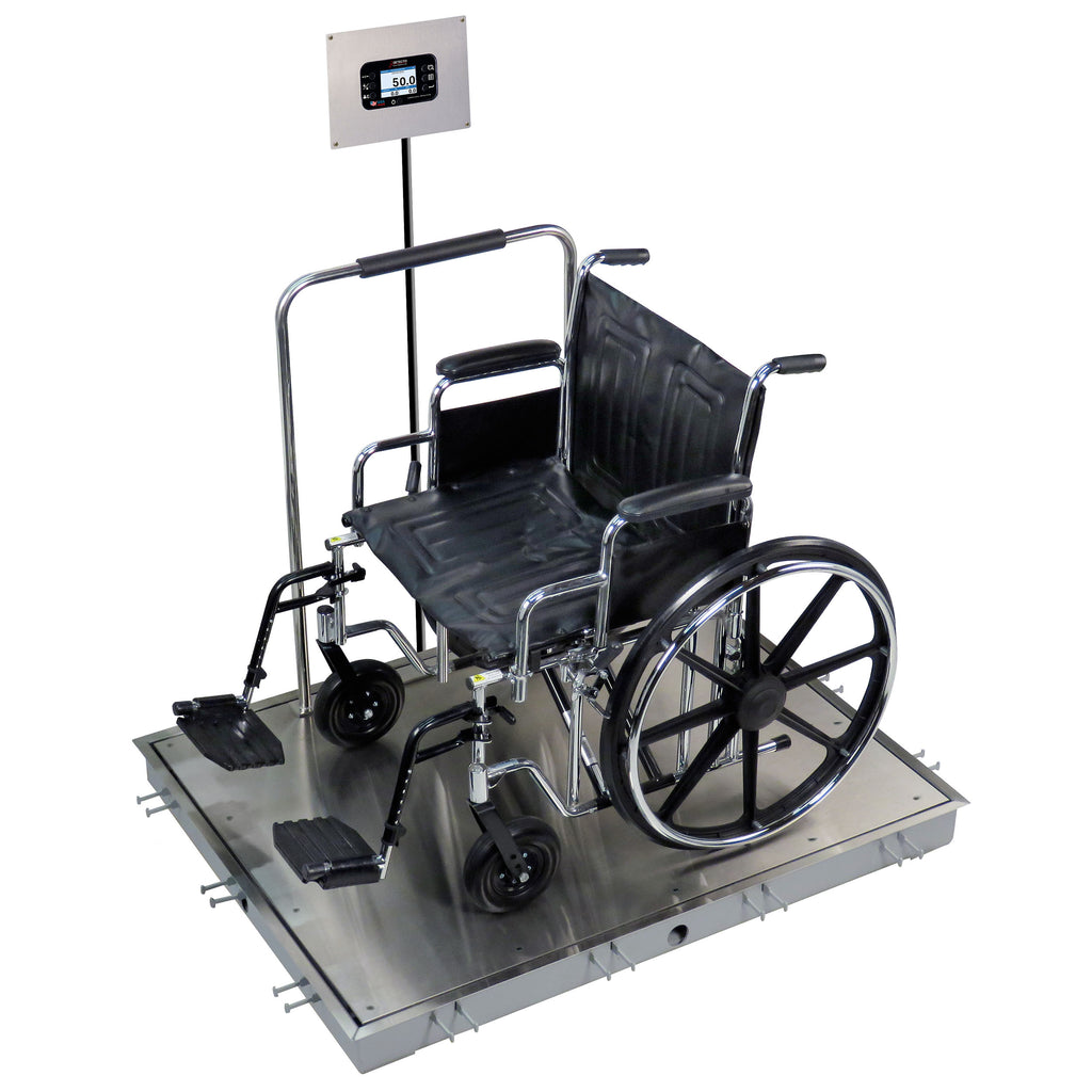 Detecto Solace Series In-Floor Dialysis Scale with Recessed Weight Indicator and Thermal Ticket Printer