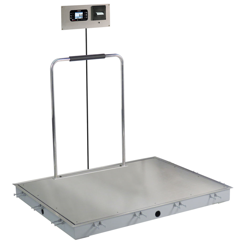 Detecto Solace Series In-Floor Dialysis Scale with Recessed Weight Indicator and Thermal Ticket Printer