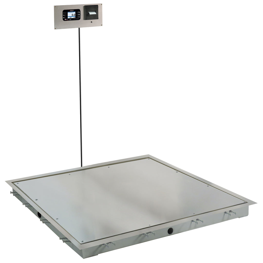 Detecto Solace Series In-Floor Dialysis Scale with Recessed Weight Indicator and Thermal Ticket Printer