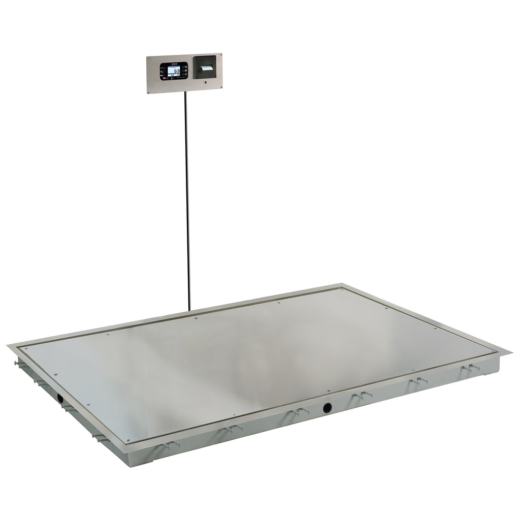 Detecto Solace Series In-Floor Dialysis Scale with Recessed Weight Indicator and Thermal Ticket Printer