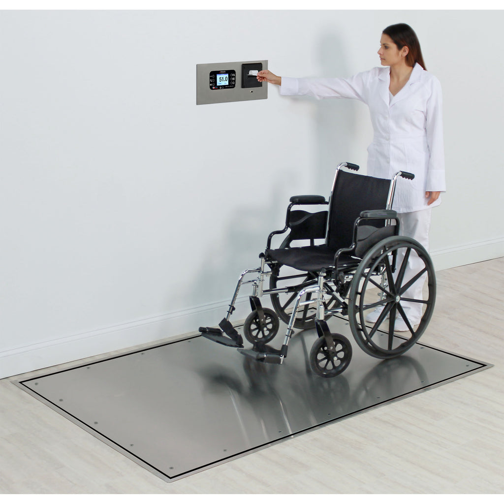 Detecto Solace Series In-Floor Dialysis Scale with Recessed Weight Indicator and Thermal Ticket Printer