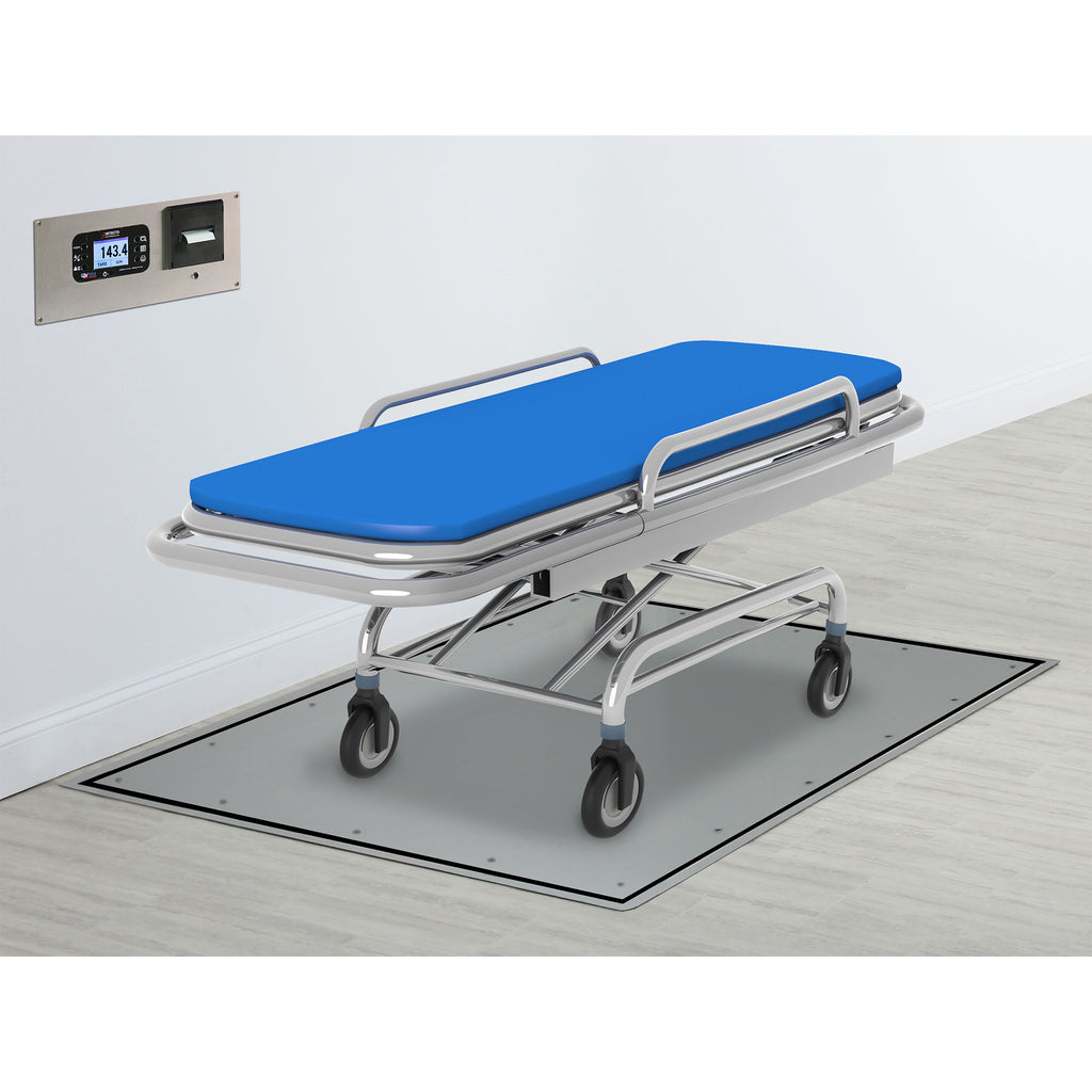 Detecto Solace Series In-Floor Dialysis Scale with Recessed Weight Indicator and Thermal Ticket Printer