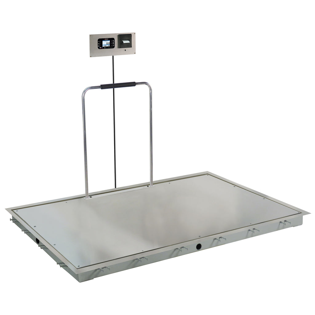 Detecto Solace Series In-Floor Dialysis Scale with Recessed Weight Indicator and Thermal Ticket Printer