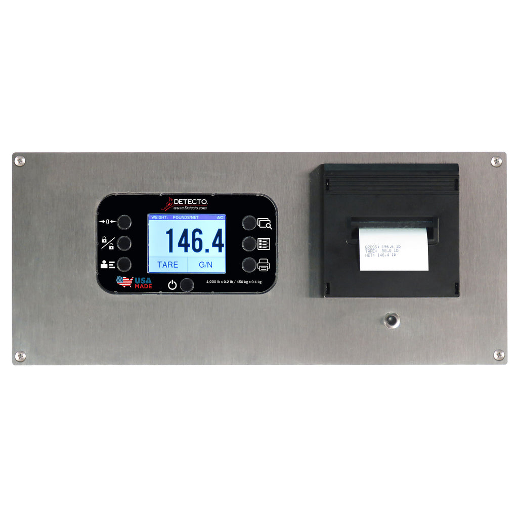Detecto Solace Series In-Floor Dialysis Scale with Recessed Weight Indicator and Thermal Ticket Printer