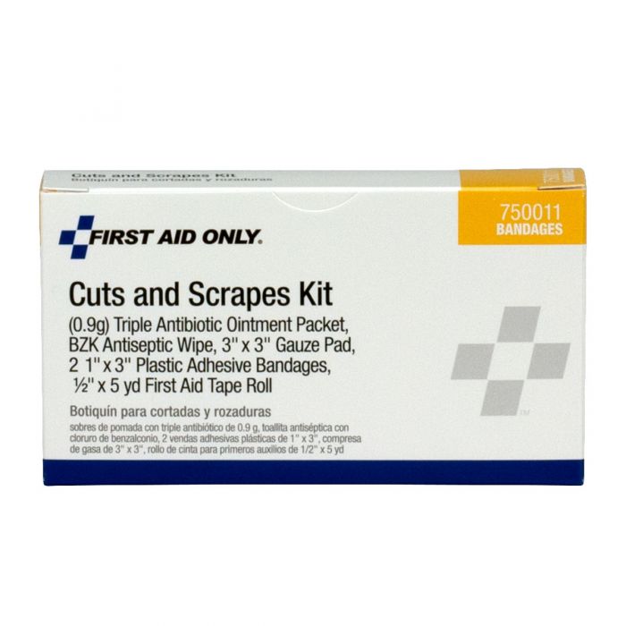 First Aid Only Cuts and Scrapes Kit Unit Box | 7-Piece Essential Kit