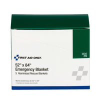 First Aid Only Aluminized Rescue Blanket, 5 Per Box(Pack of 30)