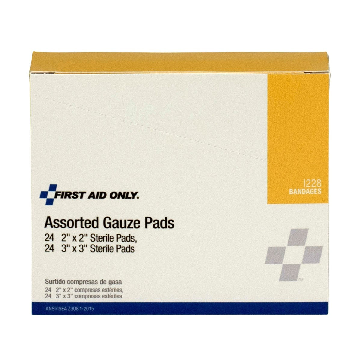 First Aid Pad First Aid Only Assorted Sterile Gauze Pads | 24-Count Multi-Size Pack