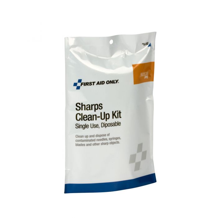 First Aid Only Sharps Clean Up Kit, Single Use Pack