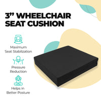 MOBB 3" Wheelchair Seat Cushion for Long Sitting