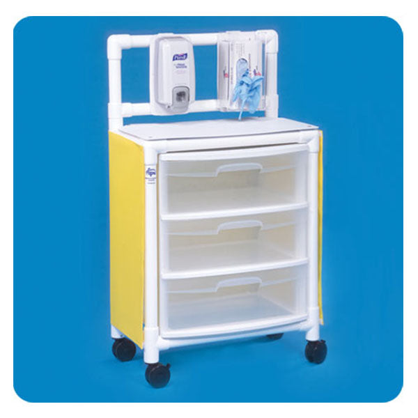 IPU Mobile Isolation Station | High-Capacity Antimicrobial PPE Organizer for Infection Control