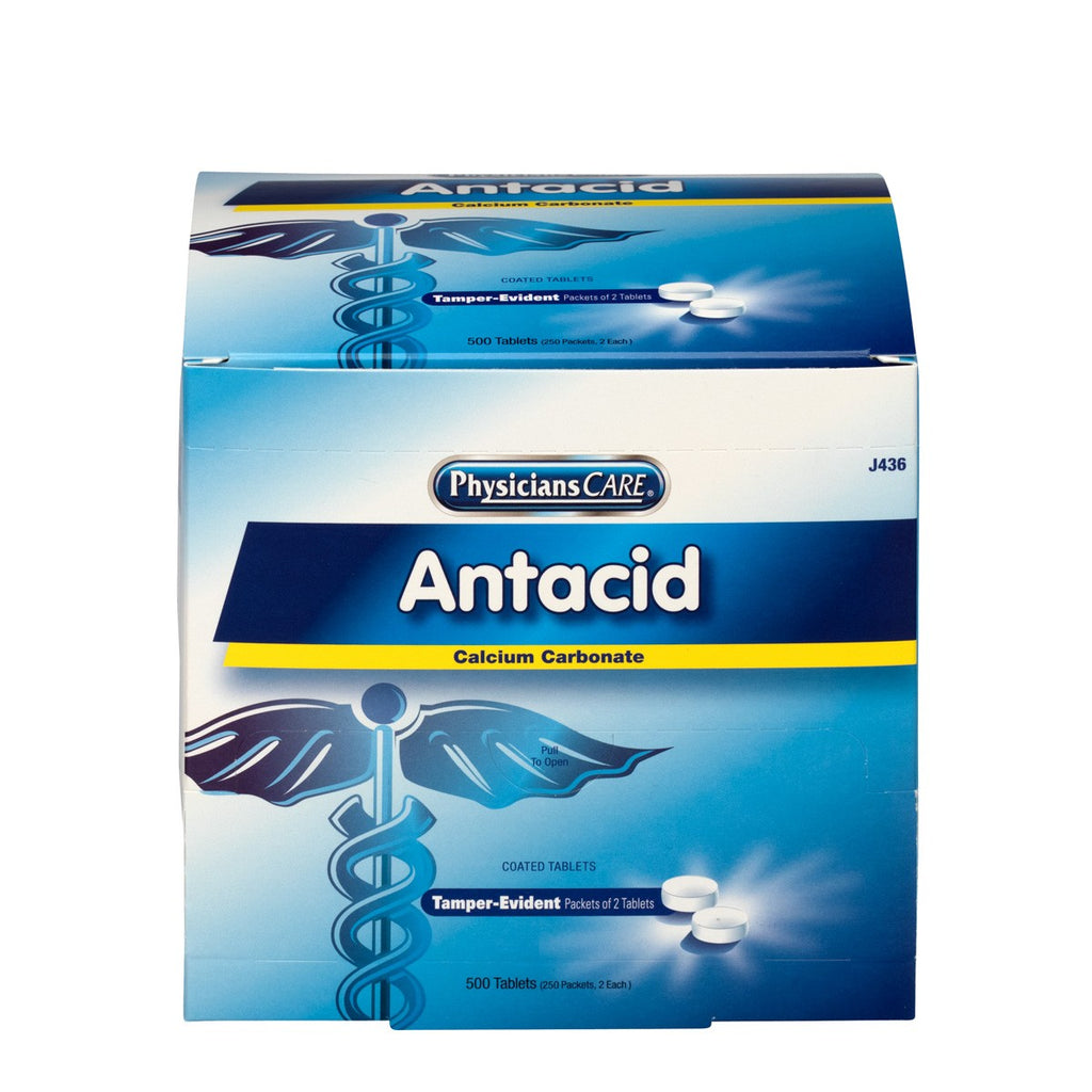 First Aid Only Antacid Tablets, 500 Count (250 x 2-Tablet Packets)