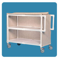 IPU 2-Shelf Jumbo Linen Cart