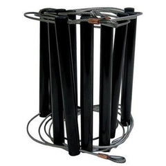 PMI 10.5" Black Rungs, 4 mm SS Cable - 25 cm Rung Spacing, Per Meter