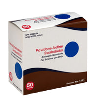 First Aid Only Povidone Iodine Antiseptic Swabs, 50 Per Box(Pack of 18)