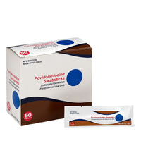 First Aid Only Povidone Iodine Antiseptic Swabs, 50 Per Box(Pack of 18)