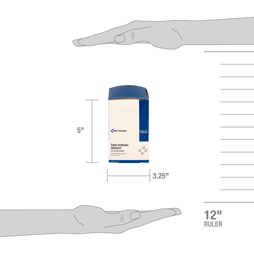 First Aid Only Triple Antibiotic Ointment | 0.9g Packets, 144 Per Box