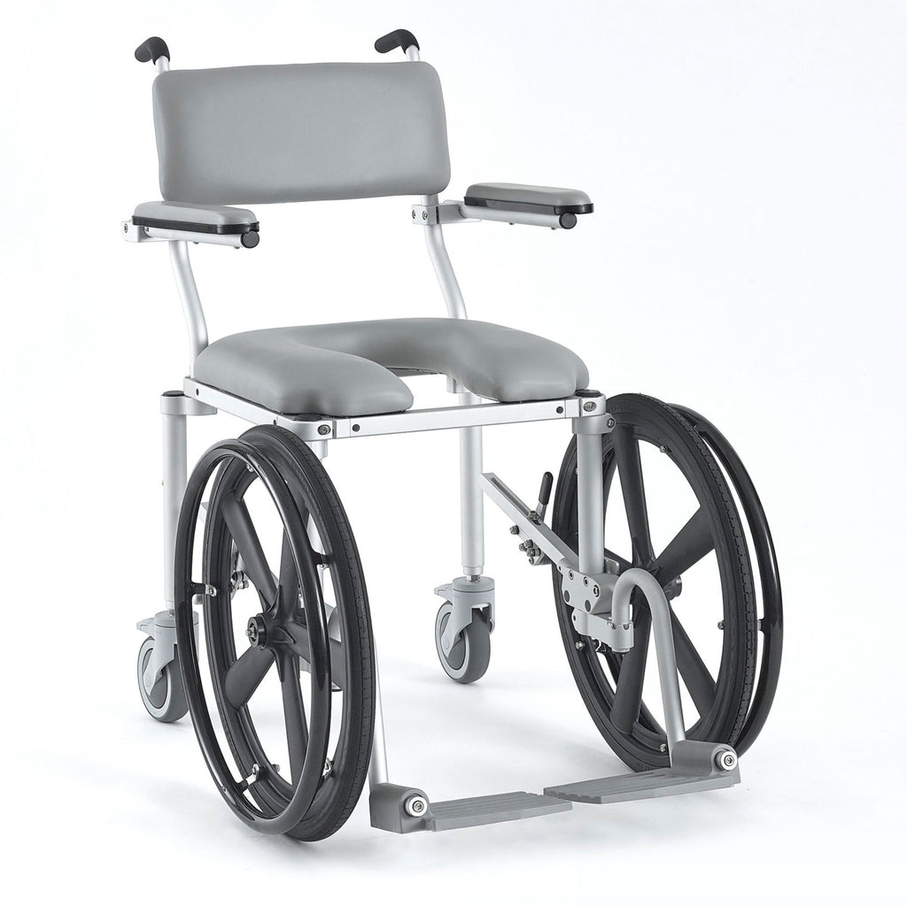 Nuprodx MultiCHAIR 4020Rx Roll-In Shower / Commode Chair – Ultra-Narrow Self-Propelled Mobility