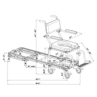 Nuprodx Multichair 6000RS Rear Shower Stall Slider System