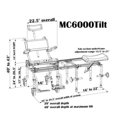 Nuprodx Multichair 6000Tilt Tub/Commode Slider System with Tilt-in-space