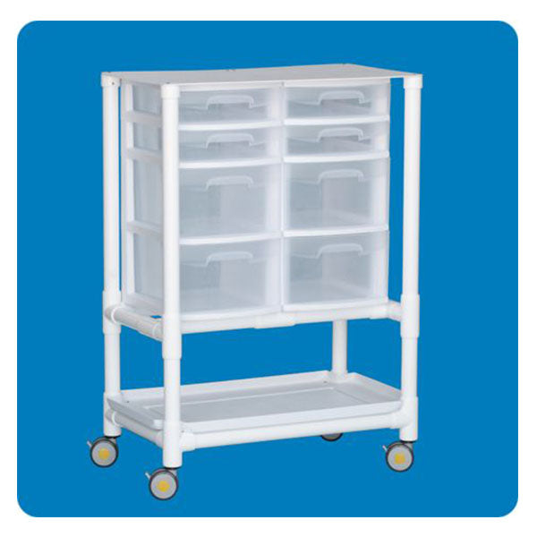 IPU Lockable Nursing Supply Cart | Secure Antimicrobial Clinical Storage