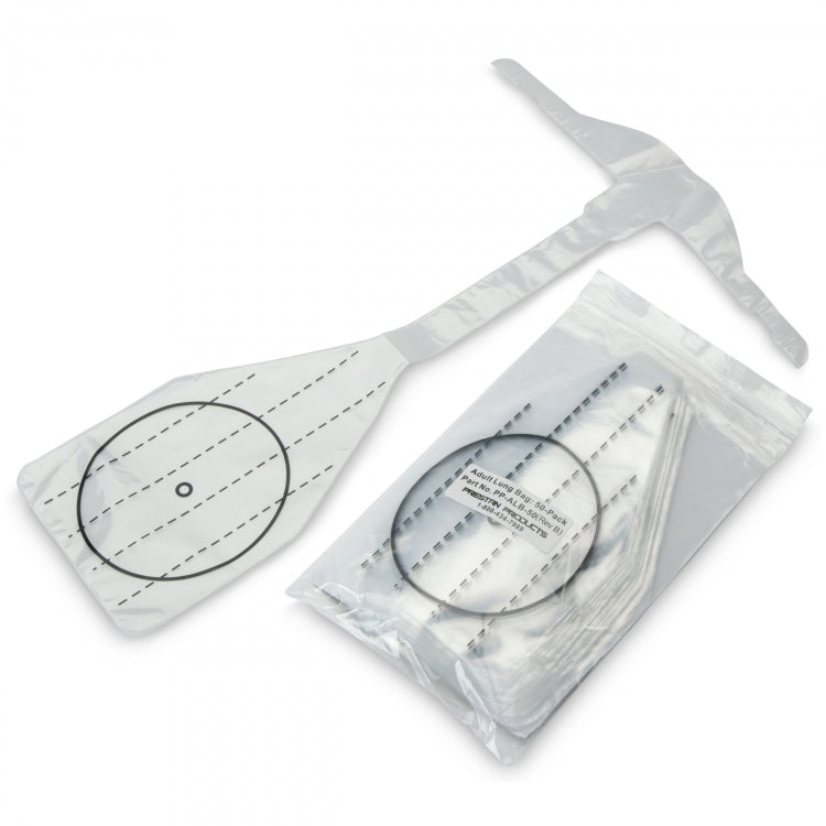 Prestan Adult Manikin Face Shield/Lung Bags (50-Pack) for CPR Training Hygiene
