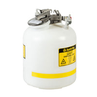 Justrite Quick-Disconnect Disposal Safety Can, Polypropylene Fittings For 3/8" Tubing