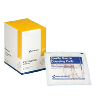 First Aid Only 4" x 4" Sterile Gauze Pads, 50 Per Box(Pack of 50)