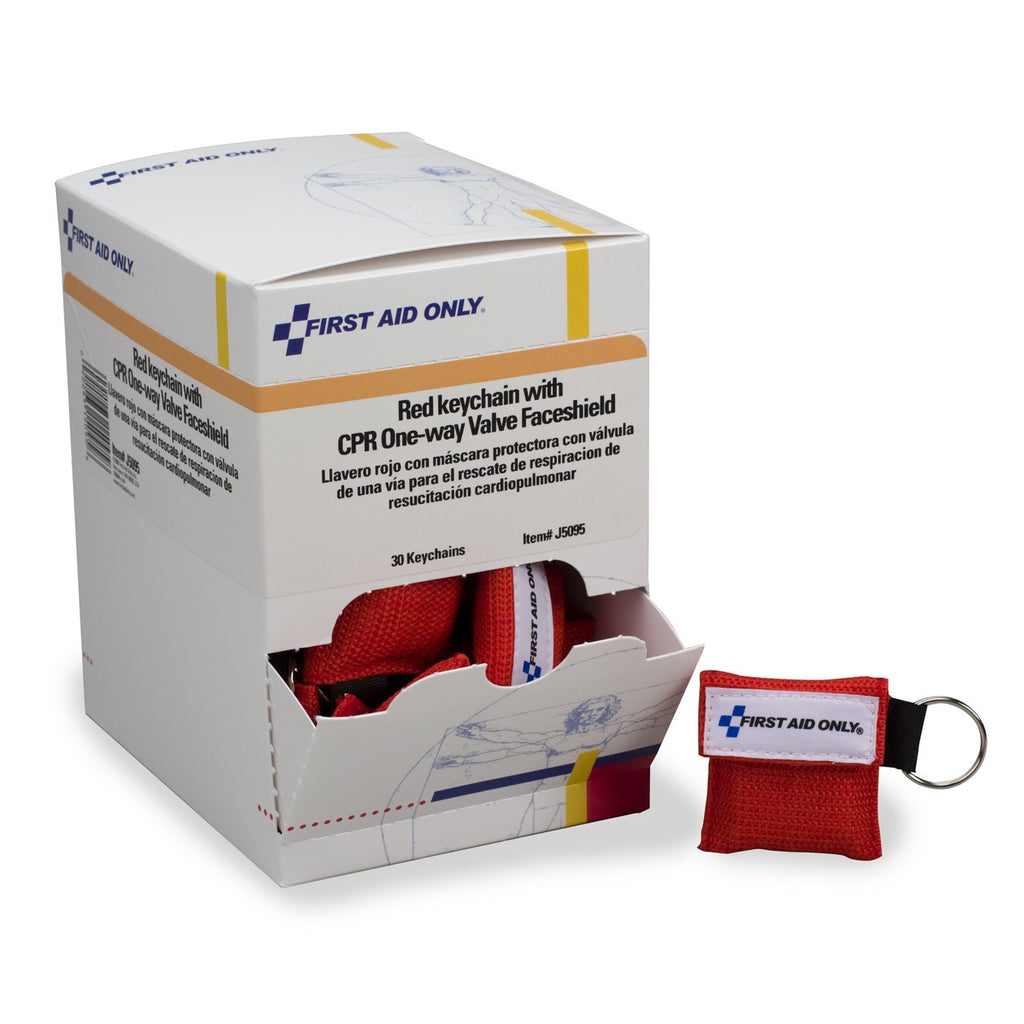 First Aid Only CPR Mask Keychain, 30 Count Display Box