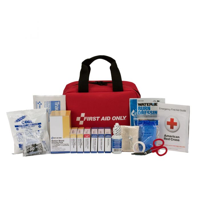 First Aid Only 25-Person First Aid Kit | ANSI A Compliance Soft Fabric Nylon Case with Custom Branding