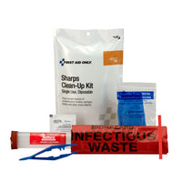 First Aid Only Sharps Clean Up Kit, Single Use Pack(Pack of 30)