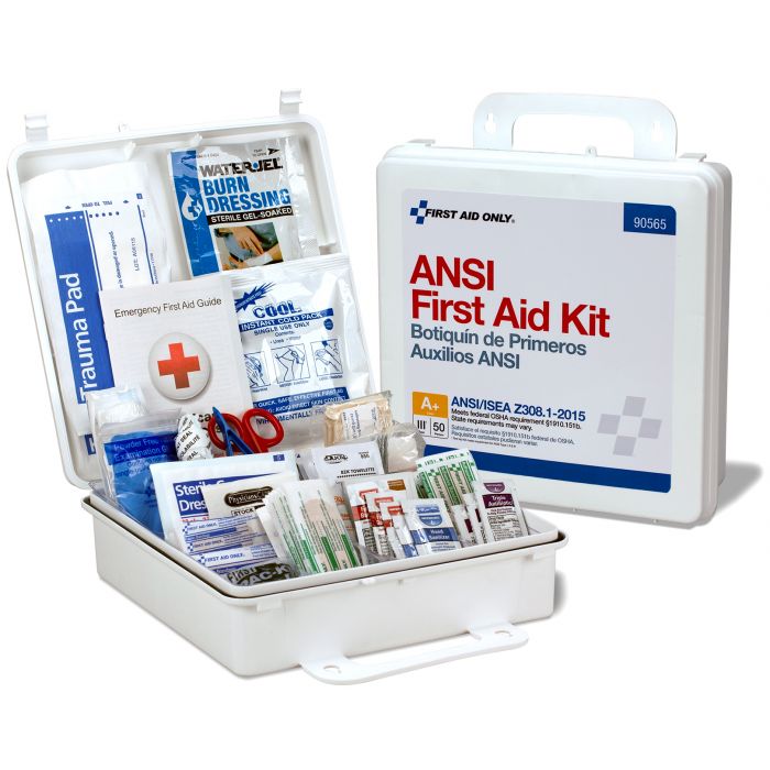 First Aid Only 50-Person First Aid Kit | ANSI A Compliance with Custom Branding
