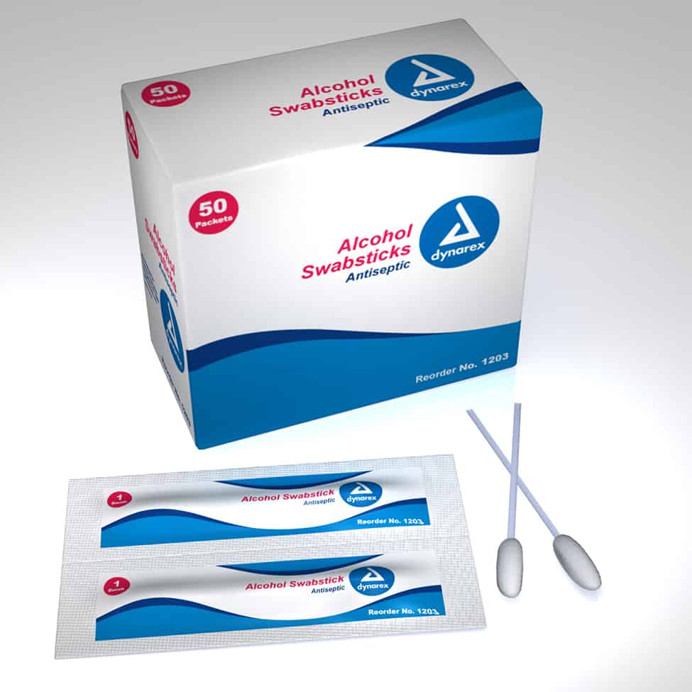 First Aid Only 6" Sterile Cotton Tipped Applicators Wood Shaft, 50 Count Box