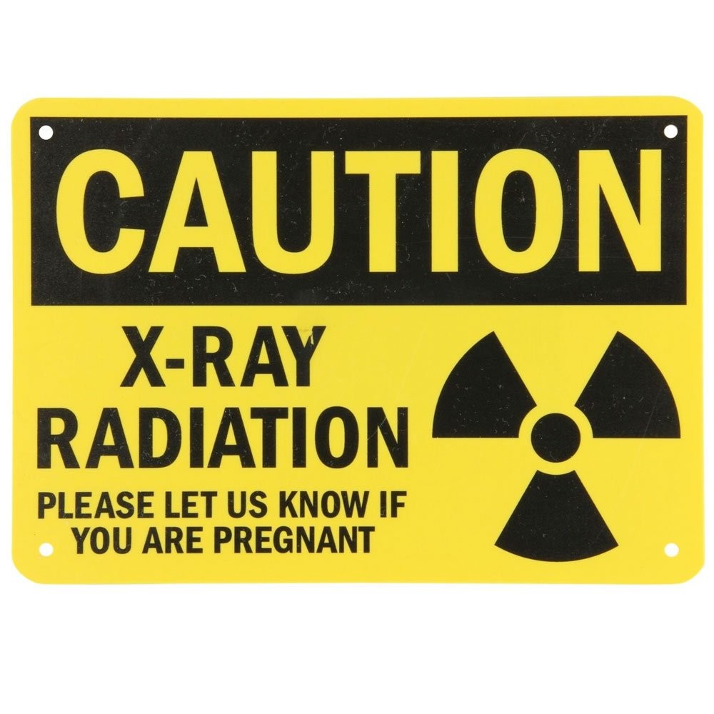 Phillips Safety Caution X-Ray with Pregnancy Warning Magnetic Sign | Clinical Patient Safety Communication