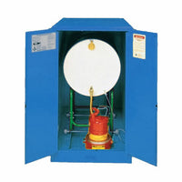Justrite 55 Gallon, 1 Drum, Horizontal, 2 Door, Manual Close, Metal Corrosive Safety Cabinet - Royal Blue